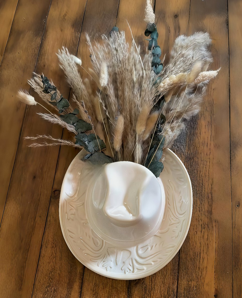 🔥Last Day Promotion 50% OFF🔥Ceramic Cowgirl Hat Hanging Vase - Decorative Ornament for Home