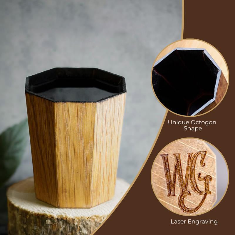 🔥Last Day 70% OFF🎁Whiskey Grail - Handmade Charred Oak Bourbon Glass: Experience The Barrel Aged Flavor