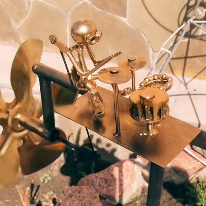 🔥Last Day: 50% OFF🥁Handmade Metal Drummer Windmill🎁Buy 2 Free Shipping