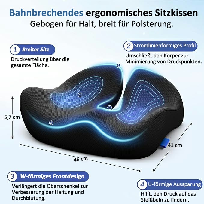 🔥LETZTER TAG 49 % RABATT🔥Ergonomisches Sitzkissen aus Memory Foam