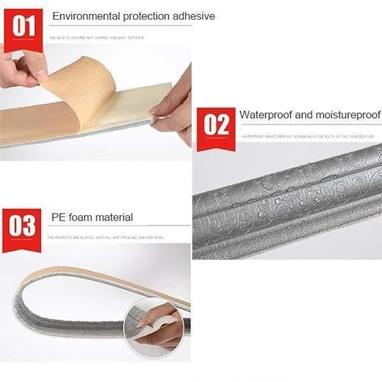 3D Wall Edging – Self Adhesive Environmental Protection 3D Wall Edging Strip