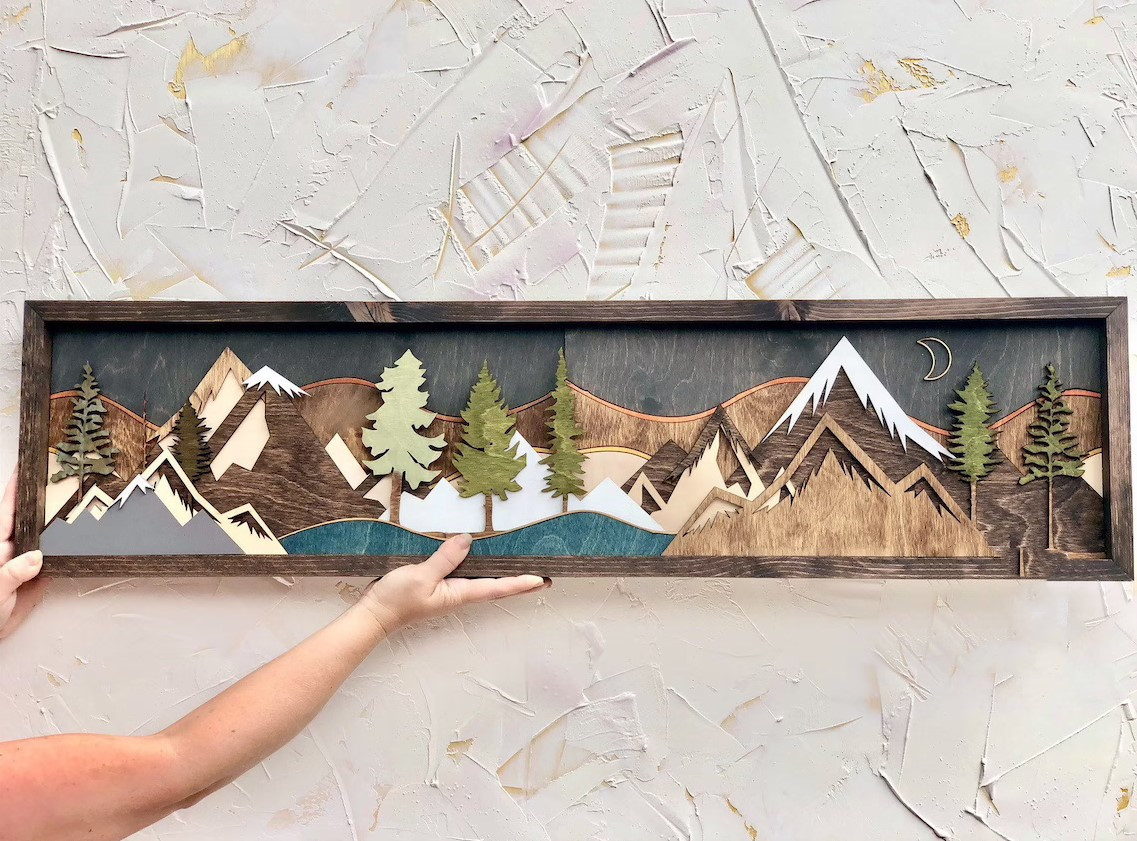 🔥Hot Sale 49% OFF🎁Handmade Wood Mountain Wall Art-Buy 2 Free Shipping