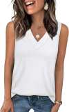🔥Letzter Tag 70% Rabatt ✨Damen ärmellos V-ausschnitt Abnehmen lockere Passform Casual Tank Top T-Shirt