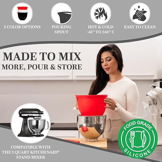 🔥Last Day Promotion 70% OFF🔥Silicone Liners for KitchenAid Tilt-Head 5 Qt Mixers
