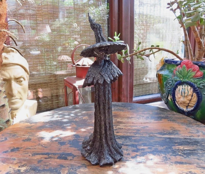 🎁TikTok Last Day Sale - 70% OFF🧙‍♀️💫Handmade Black Witch Statue: The Guardian of Your Home