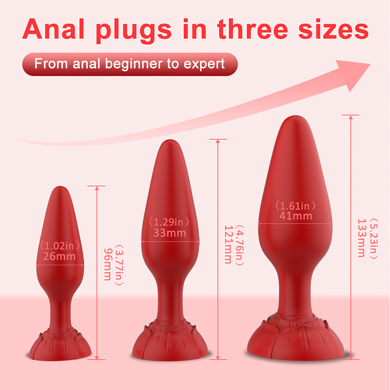 SM Anal Plug Sex Toys - Backyard Rose Anal Plug Three-Piece Set Anal Expansion Beads Sex Toys - GS-10