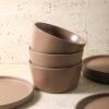 Stone Lain Coupe Dinnerware Set, Service For 4, Black Matte