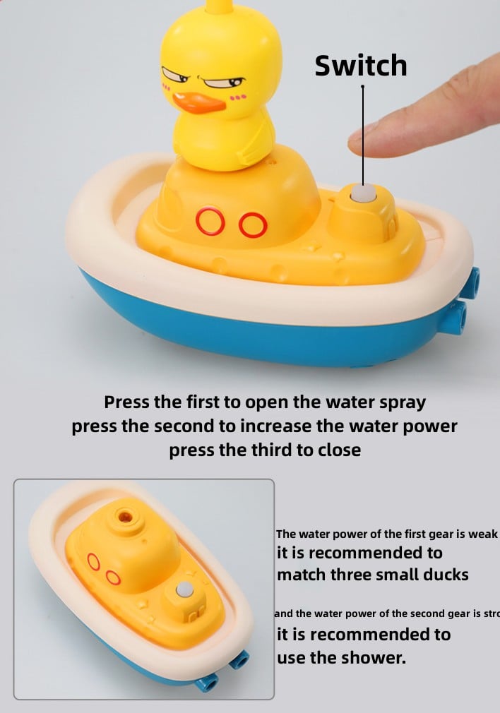 🔥Last Day Promotion - 62% OFF🔥-Electric Duck Boat Shower Baby Bath Toys