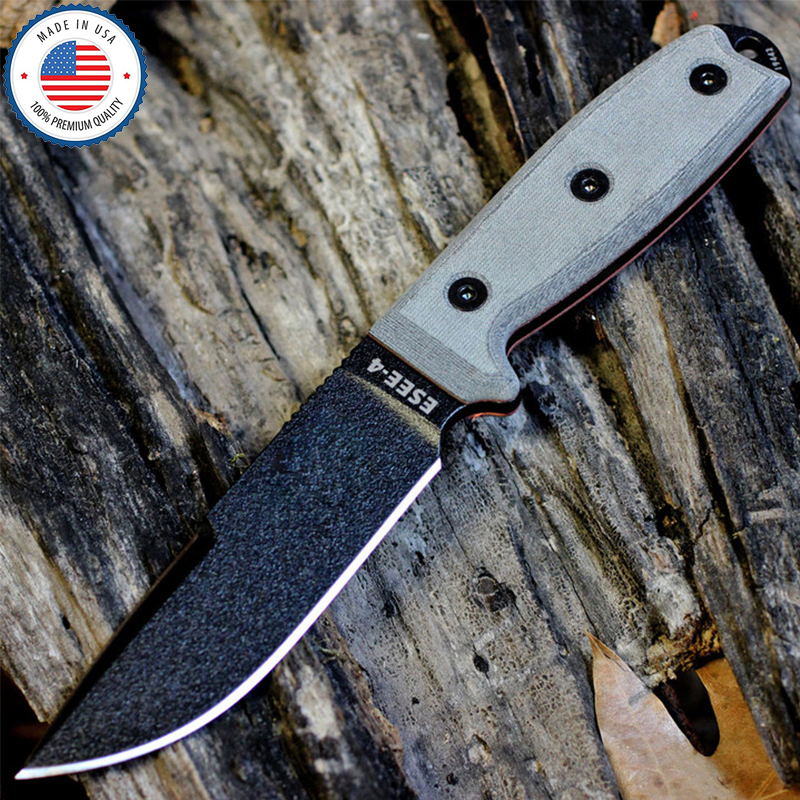 🔥Last Day Promo Save 70% 🎁ESEE-4 Gray Micarta (4.5