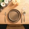 Stone Lain Coupe Dinnerware Set, Service For 4, Black Matte