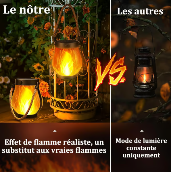 🔥Dernier jour de promotion 49 % 🔥 Lanterne solaire extérieure à flamme dansante