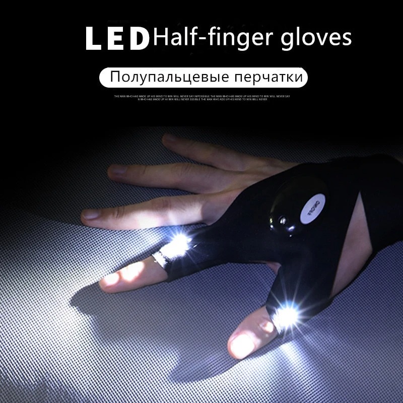 50% OFF- LED gloves with waterproof light