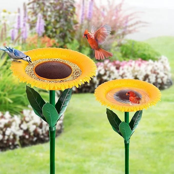 Last Day 49% OFF  🌻Sunflower Standing Bird Feeder