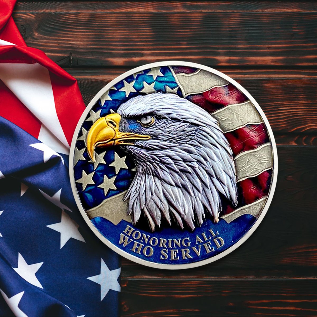 🔥Veterans Challenge Coin - Honoring All Who Served