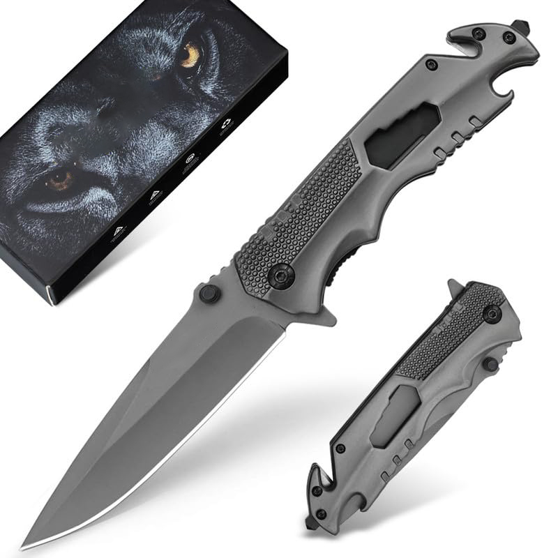 5-in-1 Multitool Folding Knife with Glass Breaker