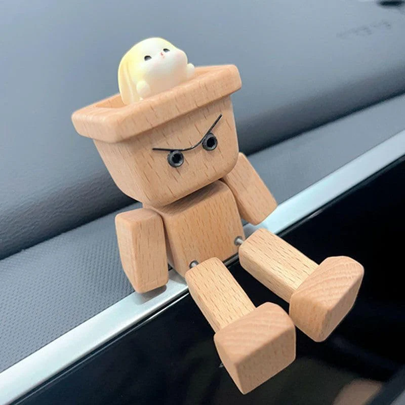 ❤️Shaking Feet Wooden Doll with 12PCS Magnetic Expressions