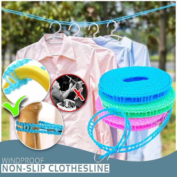 🌊🌊🌊SUMMER HOT SALE 48% OFF - Portable Windproof Laundry Clothes Drying line（BUY 5 GET 5 FREE & FREE SHIPPING）
