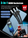 🏆Letzter Tag 49% Rabatt🔥Transparentes, leuchtendes 3-in-1-Datenkabel mit superschneller Aufladung