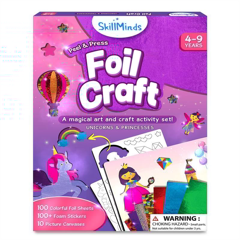 🏆Flash Sale⚡ 50K+ SOLD! Almost Gone-💥Foil Art & Craft Activity 🤲💓No Mess Art Kit