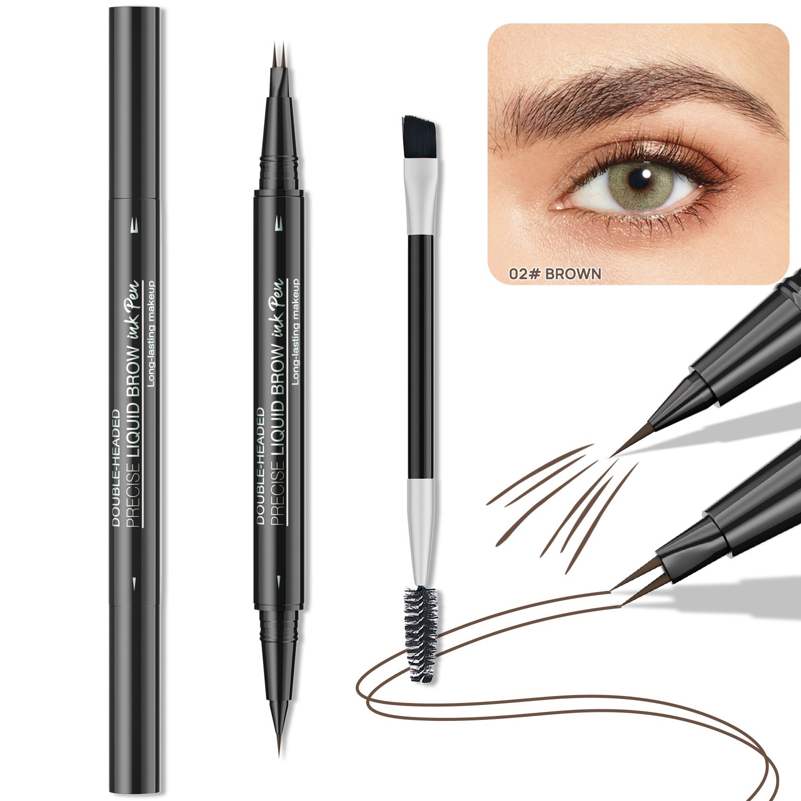 💖 Achieve Perfect Brows Instantly✨2-in-1 Dual-Ended Eyebrow Pen