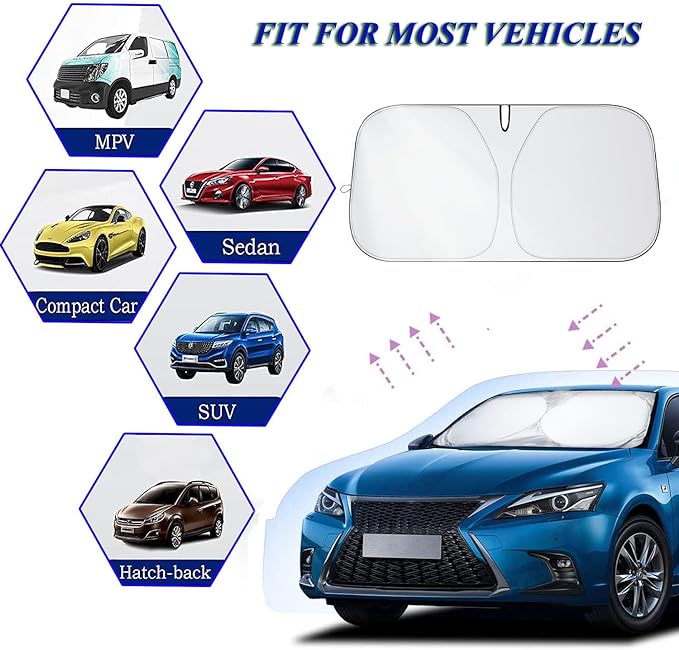 🔥Last Day Sale - 50% OFF🎁 Portable foldable car windshield shade