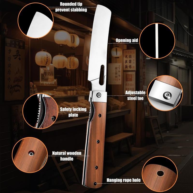 Razor-Edge Folding Nakiri Knife