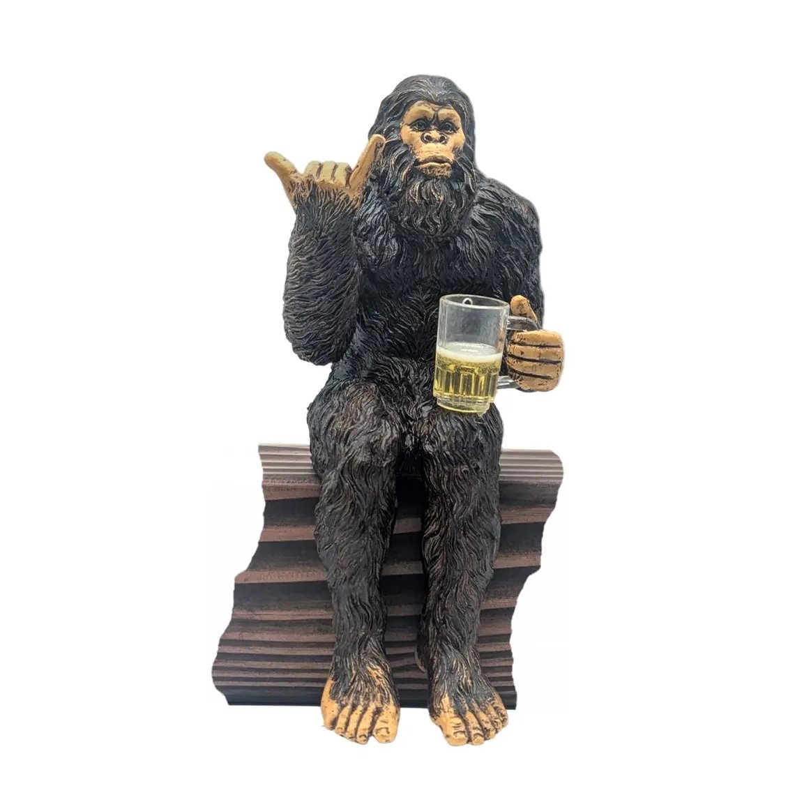 🔥Last Day 49% OFF-🦍🍺Party Bigfoot Sasquatch Yeti Statue Drinking Beer🤣