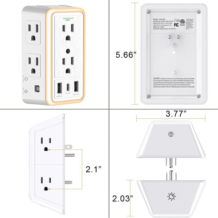 Last Day Promotion 70% OFF - 🔥Multi Plug Outlet Surge Protector⚡Buy 2 Get Free Shipping