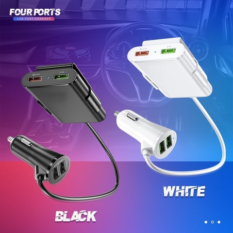 (🔥LAST DAY PROMOTION - SAVE 50% OFF) ✨Four Ports Car Fast Charger