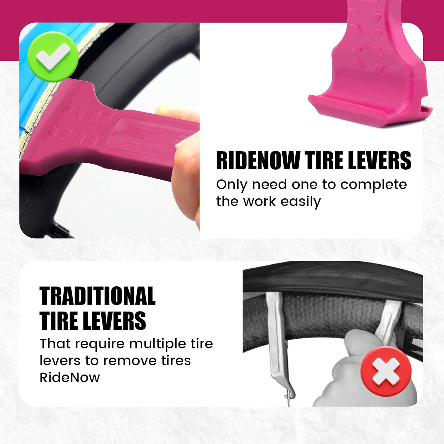 🔥Last Day Promotion 50% OFF💥2-in-1 Bicycle Tyre Lever Crowbar👨‍🔧