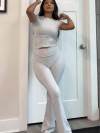 Women's cotton casual two piece suit comfortable sets