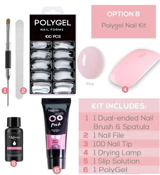 🔥Last Day 55% Off🔥 Easy PolyGel Nail Lengthening Kit