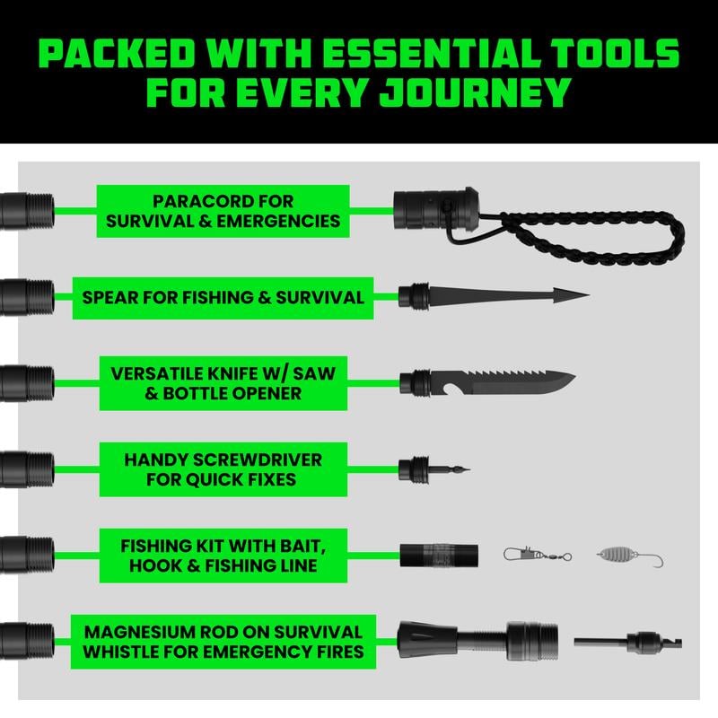 🚶 Tactical Hiking Stick – Essential Gear for Outdoor Adventures