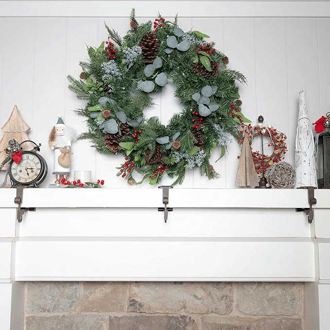 🎄2024 Heavy duty 2-in-1 garland and stocking hangers