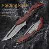 💥LAST DAY SALE 50% OFF💥Wood Handle Damask Folding Pocket Knife⚡BUY 2 FREE SHIPPING