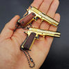 1:3 Damascus pattern wooden handle golden M1911 full metal gun model