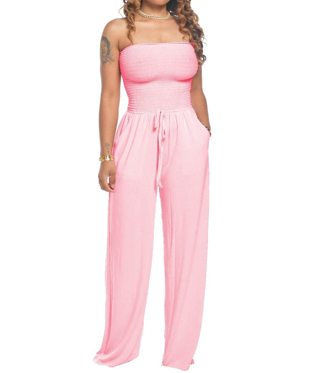 🔥Last Day Sale - 50% OFF❤️Newest Strapless Waist Jumpsuit❤️