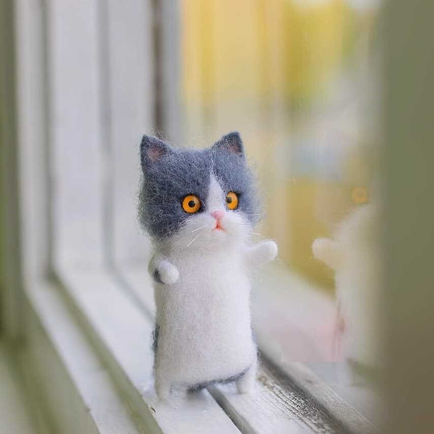 🐱DIY Cat Wool Felt🐱Gift For Cat Lovers