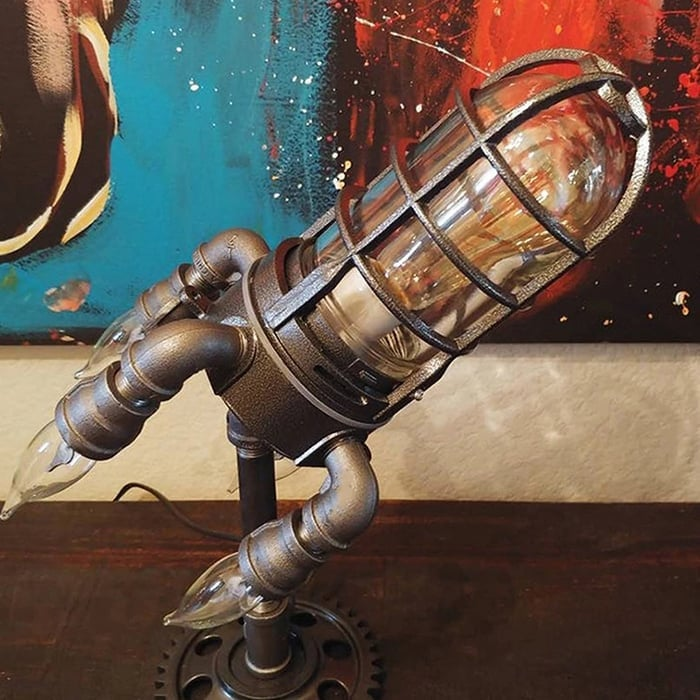 🎄🎅Christmas Presale - 49% OFF🎄-🚀Steampunk Rocket Lamp (BUY 2 FREE SHIPPING)