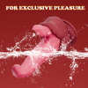 Realistic Tongue Thrusting Heating Fantasy Dildo With Suction Cup