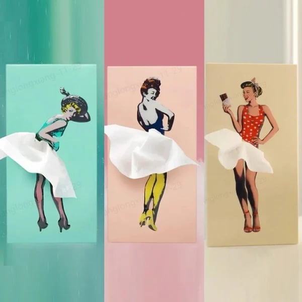 Flying Skirt Tissue Box