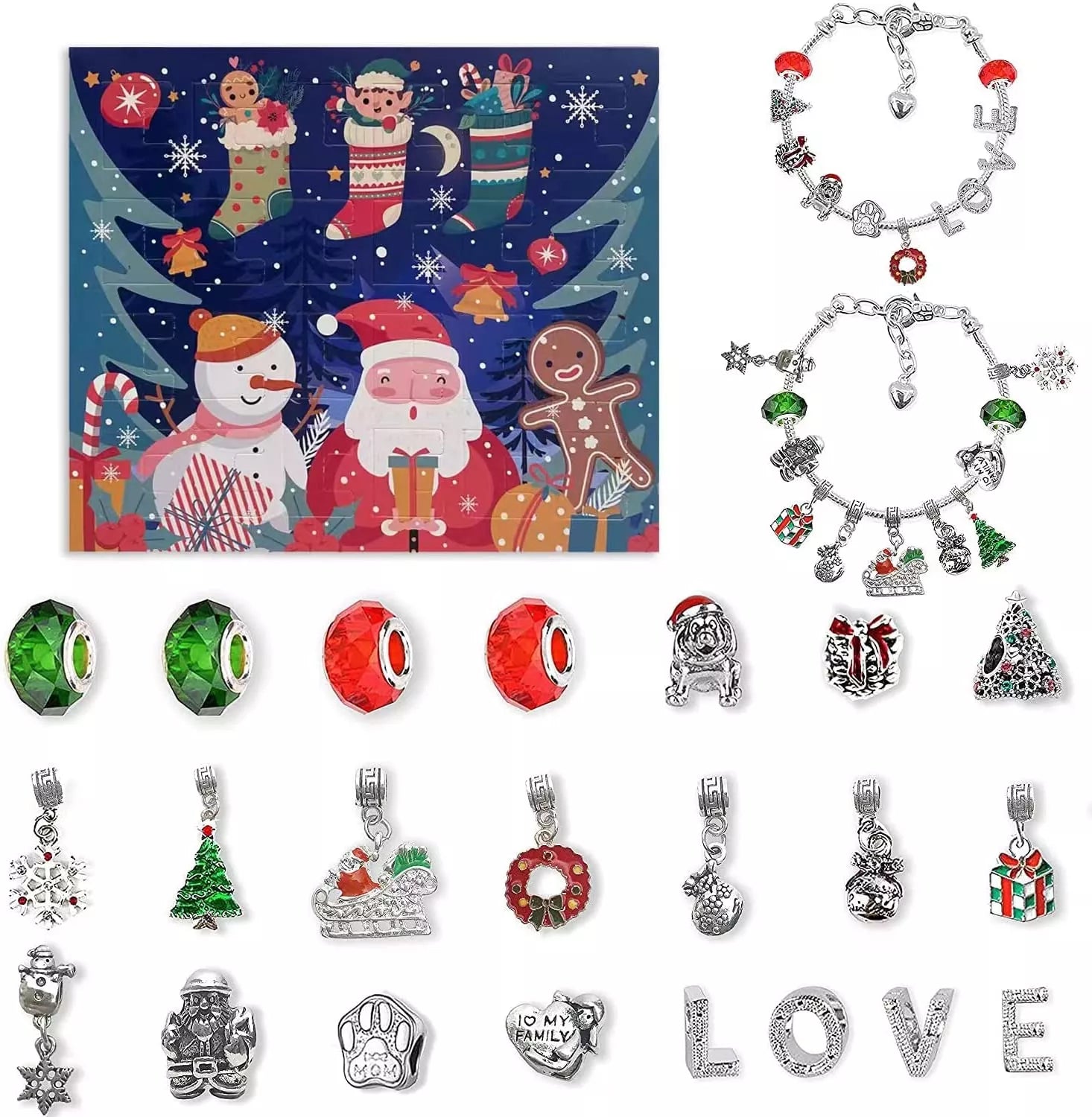 Christmas Hot Sale 48% OFF - DIY Christmas Advent Calendar Bracelets Set - Buy 2 Free Shipping