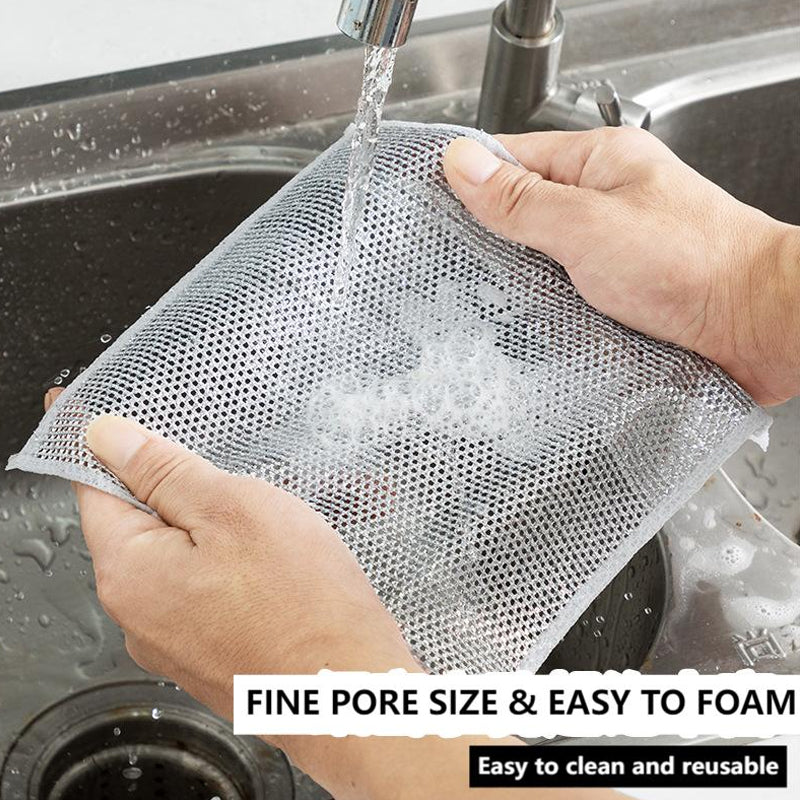 🎅2024 Christmas Promotion🎄！Multipurpose Wire Dishwashing Rags for Wet and Dry(Free shipping for 8 pieces!)