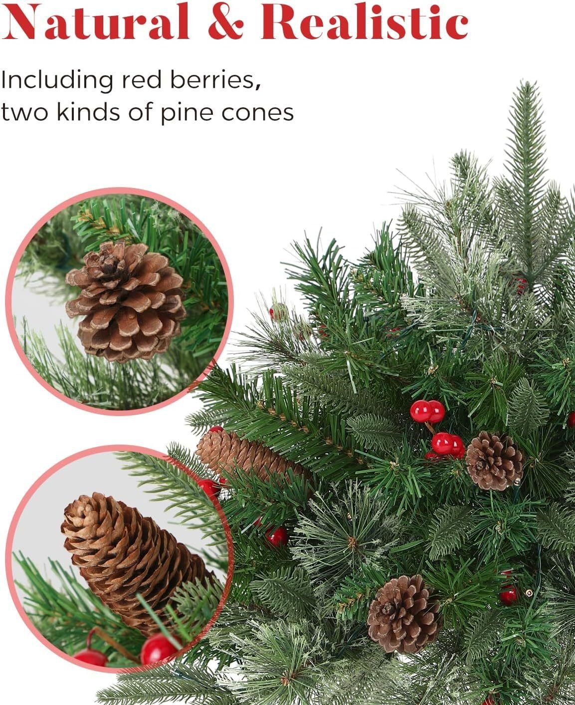 🎅HOT SALE 49% OFF🎄🔥Pre-lit Artificial Christmas Tree Urn Filler💐