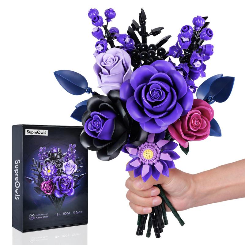 🎁TikTok Last Day Sale - 70% OFF💀🌹Gothic Skull Rose Building Set for Adults🎁Buy 2 Free Shipping