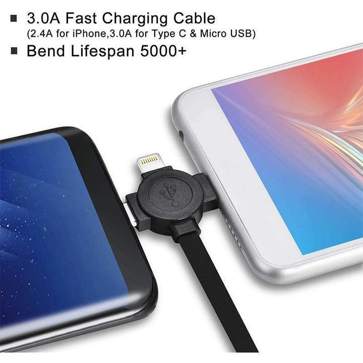 (🎄Early Christmas Sale - 49% OFF) 🎁🔥3-in-1 Data Cable Phone Stand - Buy 4 Get Extra 20% OFF