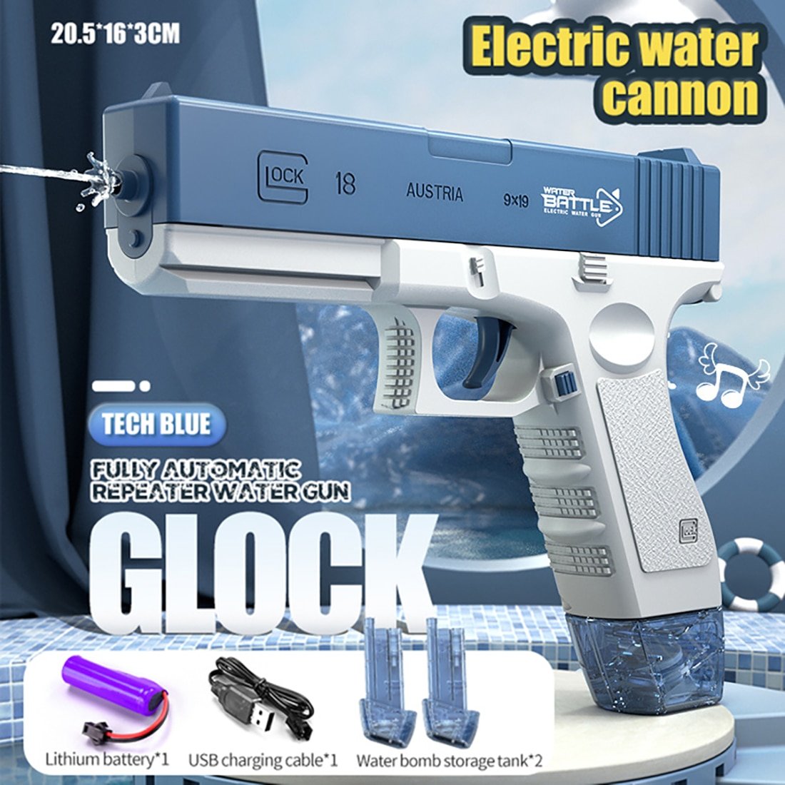 (Last Day Promotion - 50% OFF) New Glock Fast Shooting Water Gun(Buy 2 Free Shipping)