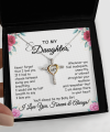 🔥Promotion -  Gift To My Baby Girl Daughter - Cross Dancing Necklace With Message Card Gift