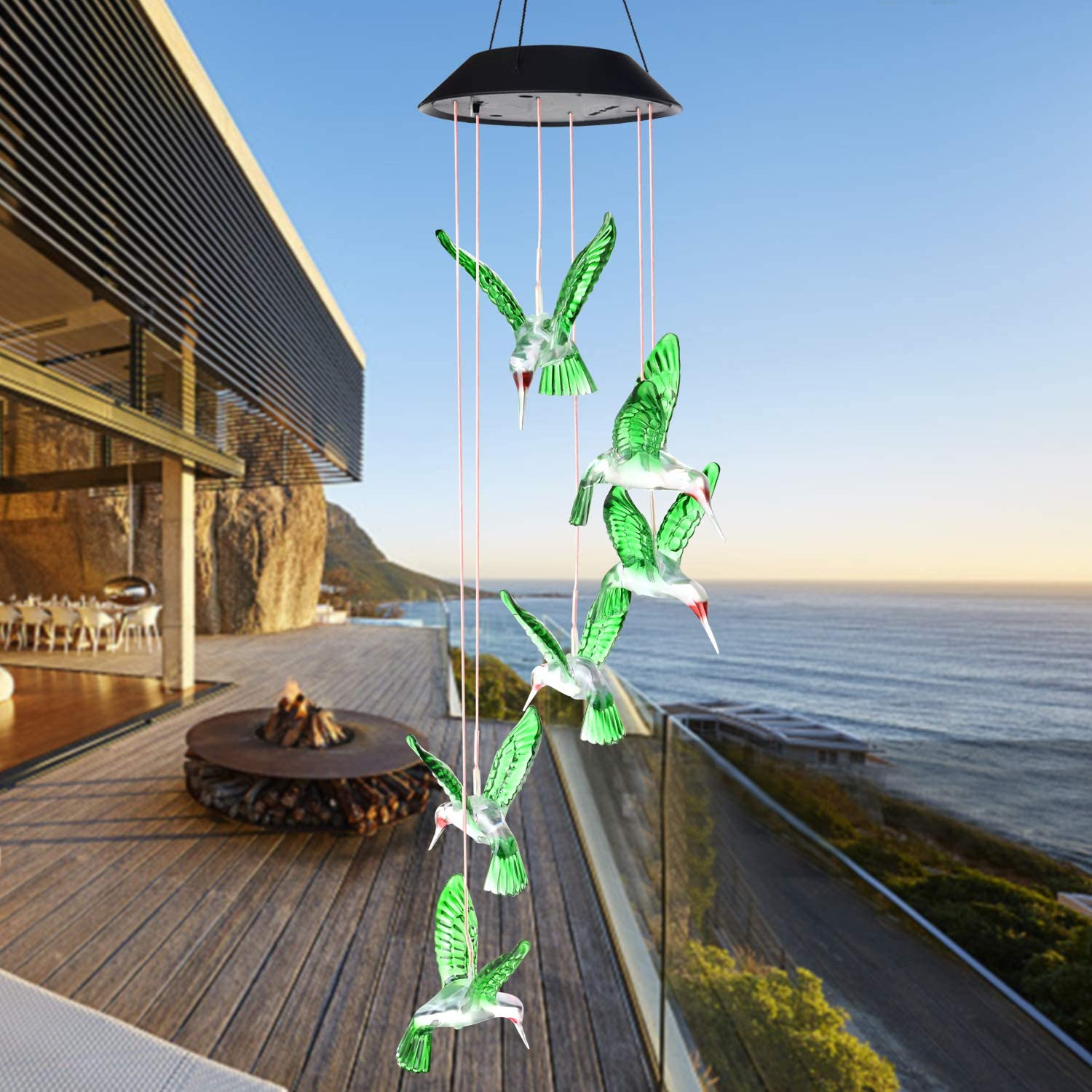 Mother's Day Limited Time Sale 70% OFF💓Patio Solar Hummingbird Wind Chimes Butterfly Landscape Lights