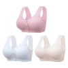 🎉Buy 1 Get 3 (3packs) - COMFORTABLE FRONT-CLOSURE WIRELESS PLUS SIZE BUTTON BRA